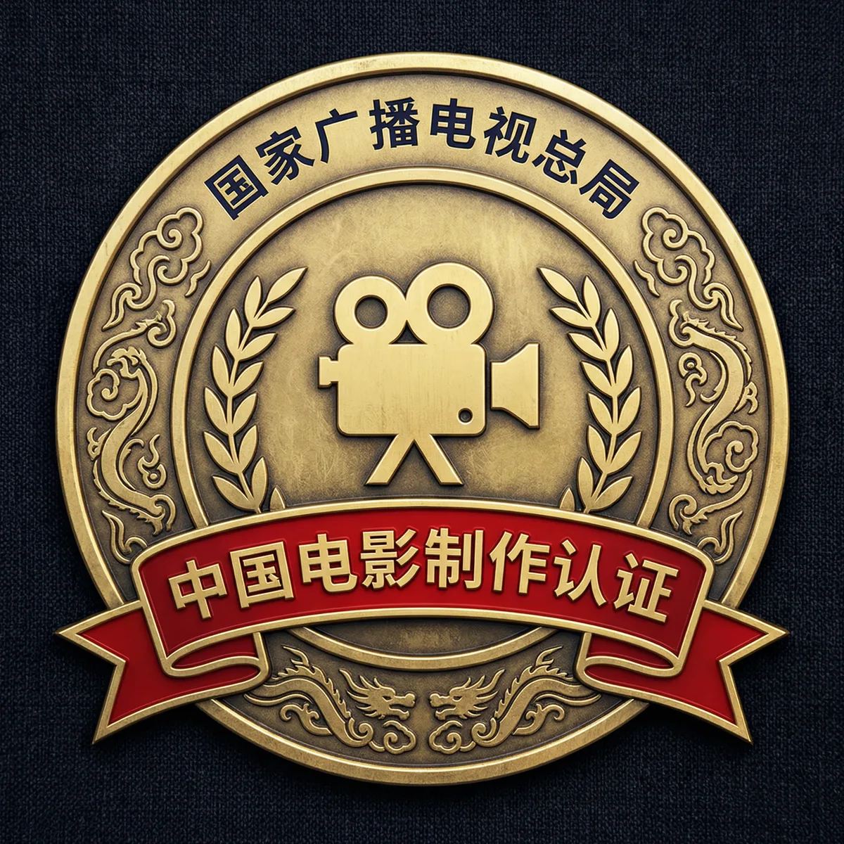 萝莉岛影视制作许可证徽章-国家广播电视总局颁发